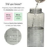 Belly Bottle Pregnancy Water Bottle Tracker – Gift for Expecting Moms (Black)