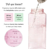 Belly Bottle Pregnancy Water Bottle Tracker – Gift for Expecting Moms (Pink)