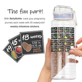 Belly Bottle Pregnancy Water Bottle Tracker – Gift for Expecting Moms (Clear)
