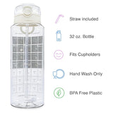 Belly Bottle Pregnancy Water Bottle Tracker – Gift for Expecting Moms (White)