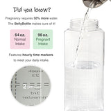 Belly Bottle Pregnancy Water Bottle Tracker – Gift for Expecting Moms (White)