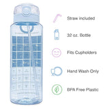 Belly Bottle Pregnancy Water Bottle Tracker – Gift for Expecting Moms (Blue)